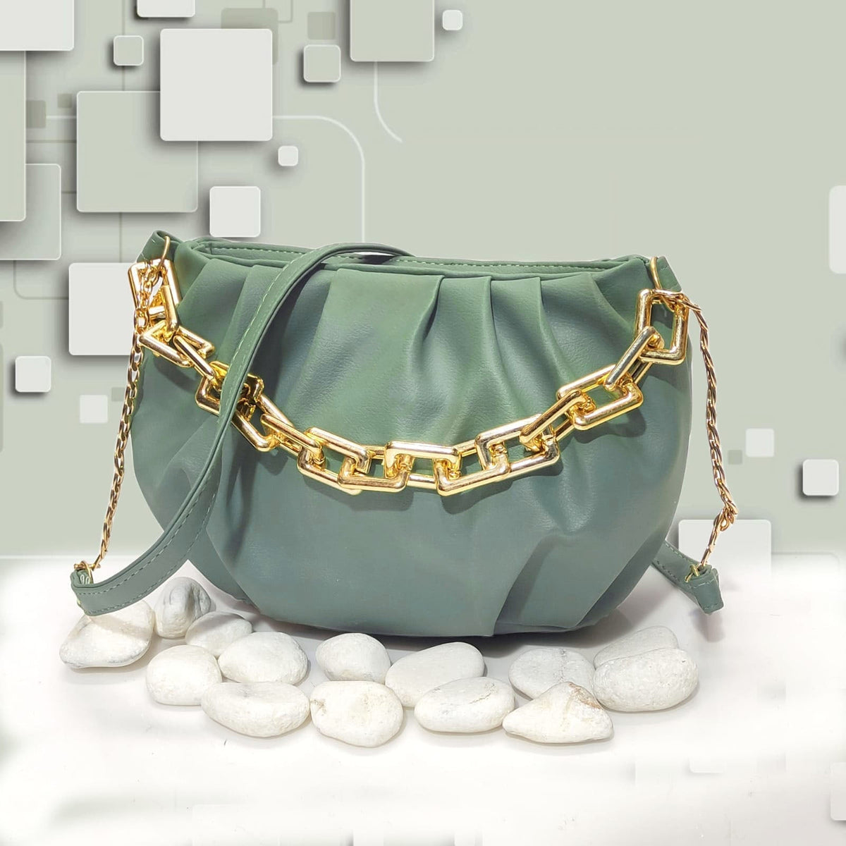 Chic Handbags - Grayish Green